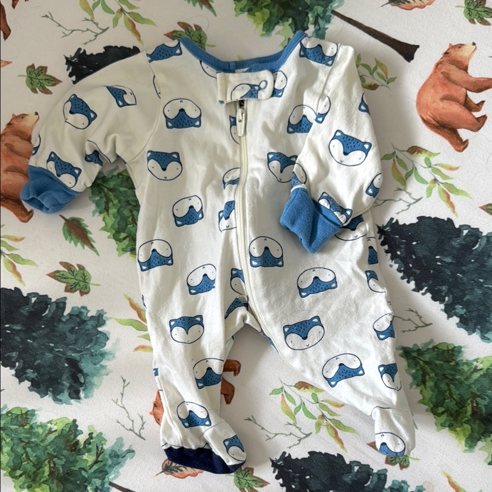 Adorable Fox Print Baby Onesie